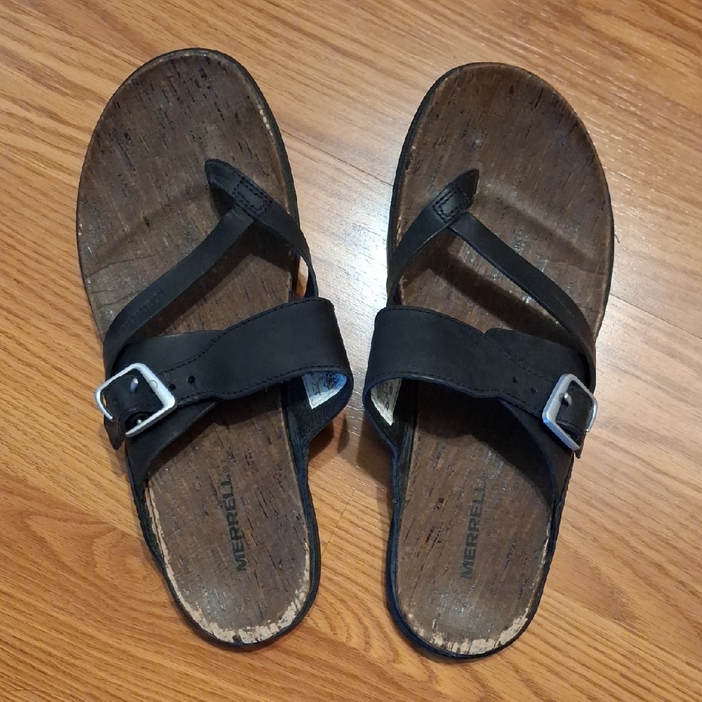 Merrell Black Sandals with Buckle